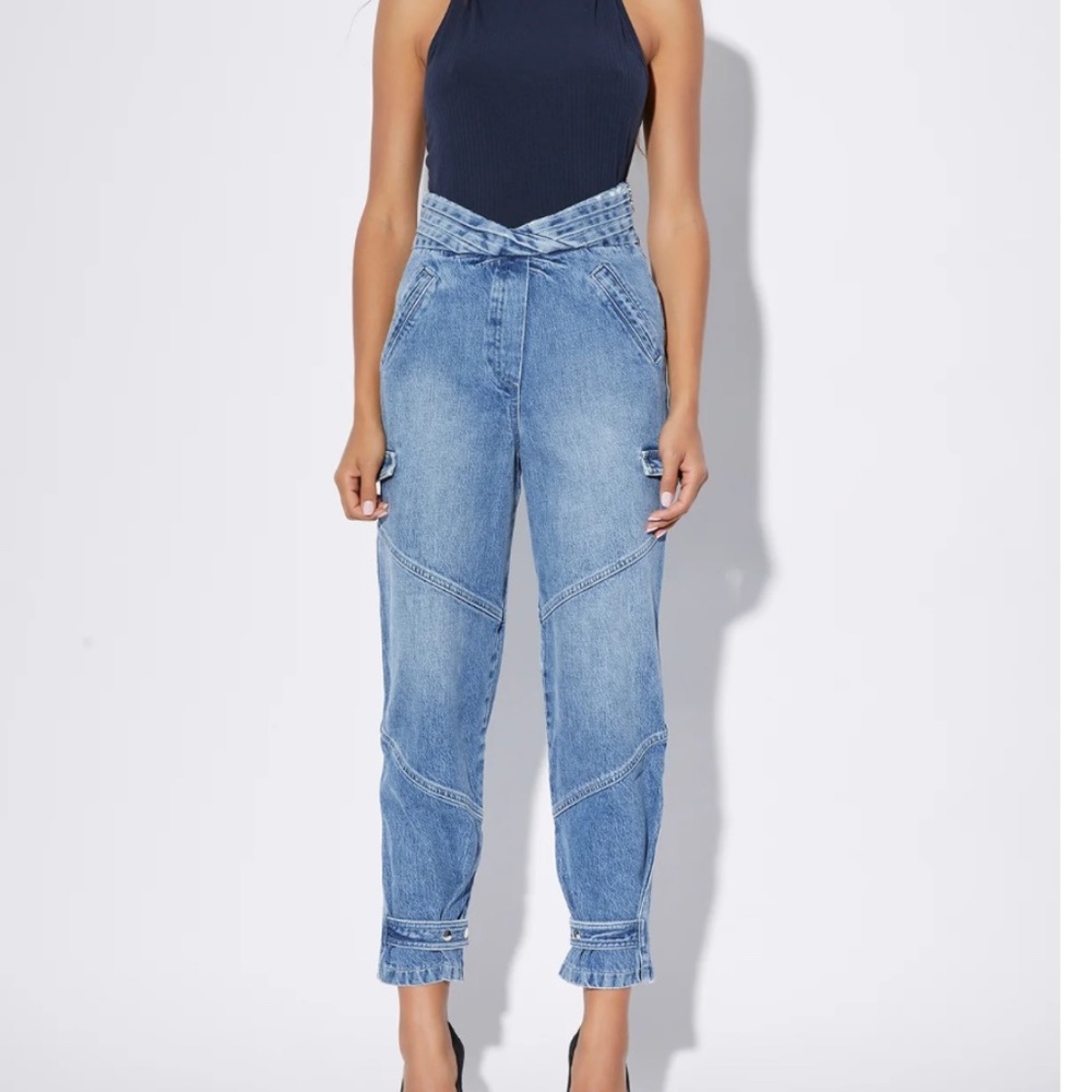 RtA Blue Dallas High-Waist Relaxed Jeans